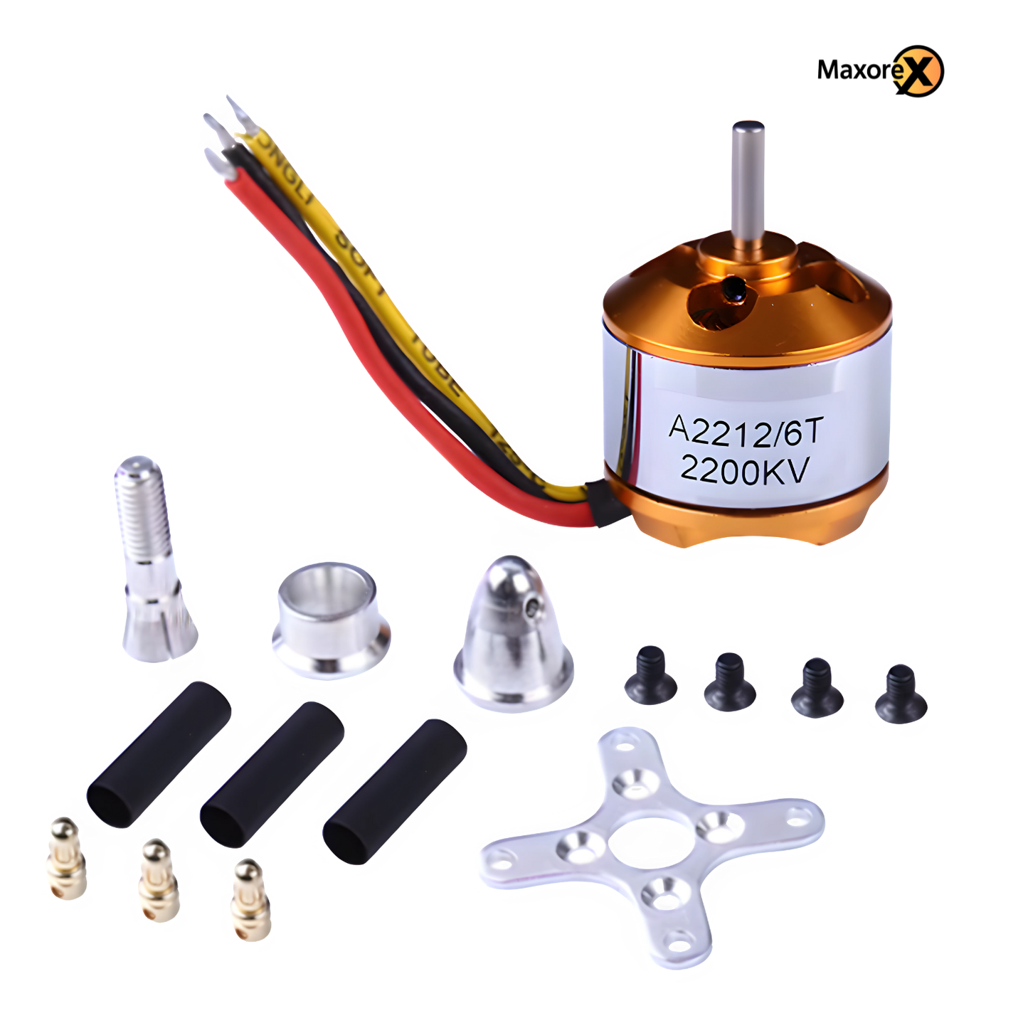 DIY RC Plane Kit – A2212 KV2200 Brushless Motor, Esc Brushless Motor Speed Controller,SG90 Servo, 6x4 Prop, TXT60 plug, Z-Wire, Motor Seat, Rudder Angle & Connector Protectors – Fixed-Wing Parts Set E
