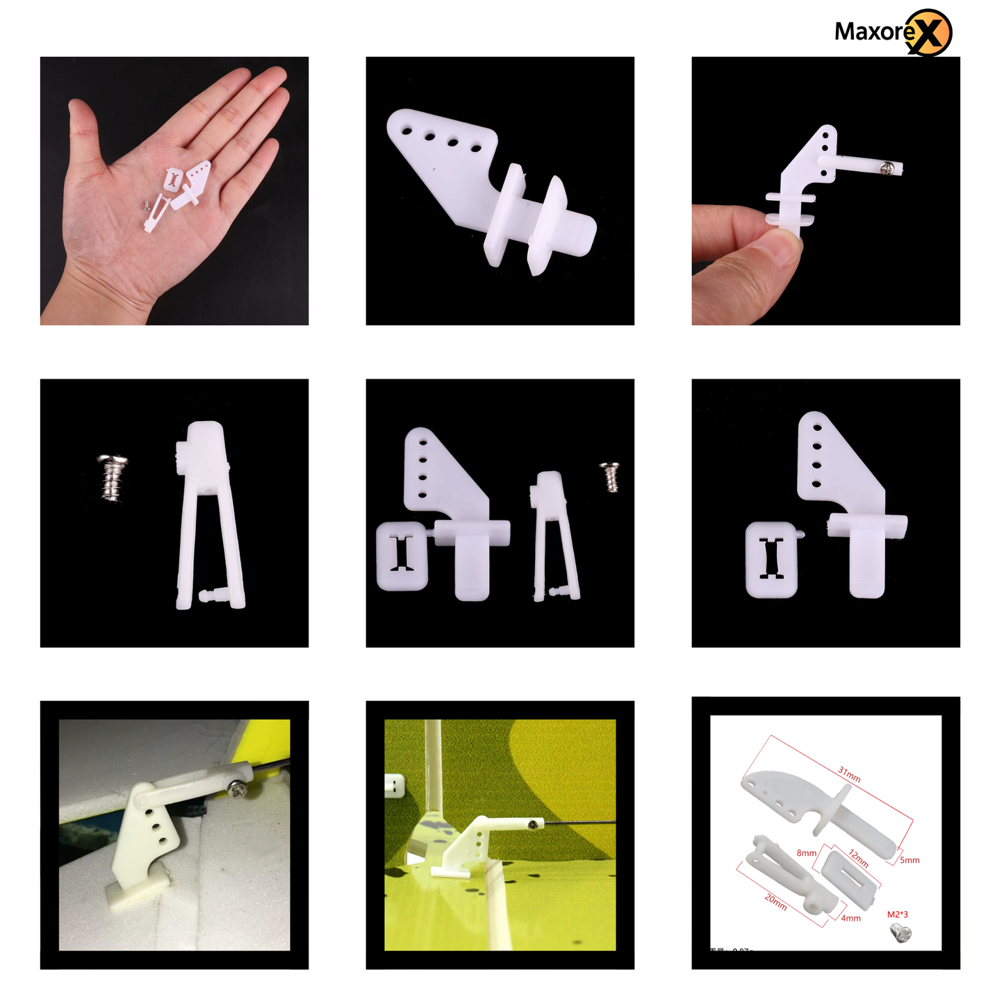 DIY RC Plane Kit – A2212 KV2200 Brushless Motor, Esc Brushless Motor Speed Controller,SG90 Servo, 6x4 Prop, TXT60 plug, Z-Wire, Motor Seat, Rudder Angle & Connector Protectors – Fixed-Wing Parts Set E